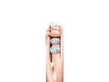Rose gold Channel Set Round Diamond Half-Eternity Band with Bar Prong Setting_7