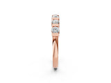 Rose gold Channel Set Round Diamond Half Eternity Band_4