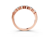 Rose gold Channel Set Round Diamond Half Eternity Band_5