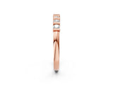 Rose gold Channel-Set Round Diamond Half-Eternity Band_6