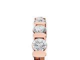 Rose gold Channel Set Round Diamond Half Eternity Band_7