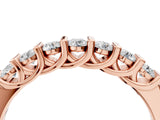 Rose gold Channel-Set Round Diamond Half-Eternity Band_8