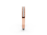 Rose gold Channel Set Round Diamond Milgrain Edge Eternity Band_6