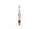 Rose gold Channel Set Round Diamond Milgrain Engraved Band_6
