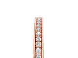 Rose gold Channel Set Round Diamond Milgrain Engraved Band_9