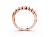Rose gold Channel Set Round Diamond Multi-Row Band_5