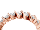 Rose gold Channel Set Round Diamond Multi-Row Band_6