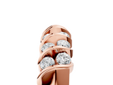 Rose gold Channel Set Round Diamond Multi-Row Band_7