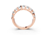 Rose gold Channel-Set Round Diamond Multi-Row Band_7