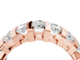 Rose gold Channel-Set Round Diamond Multi-Row Band_8