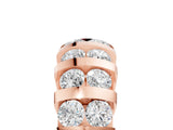 Rose gold Channel-Set Round Diamond Multi-Row Band_9