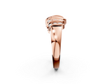 Rose gold Channel Set Round Diamond Multi-Row White Gold Band_6