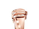 Rose gold Channel Set Round Diamond Multi-Row White Gold Band_9
