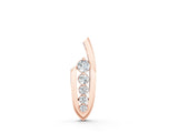 Rose gold Channel Set Round Diamond Pendant with Bar Prong Setting_6