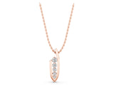 Rose gold Channel Set Round Diamond Pendant with Bar Prong Setting_7