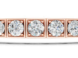Rose gold Channel Set Round Diamond Tennis Bracelet with Four-Prong Setting_3