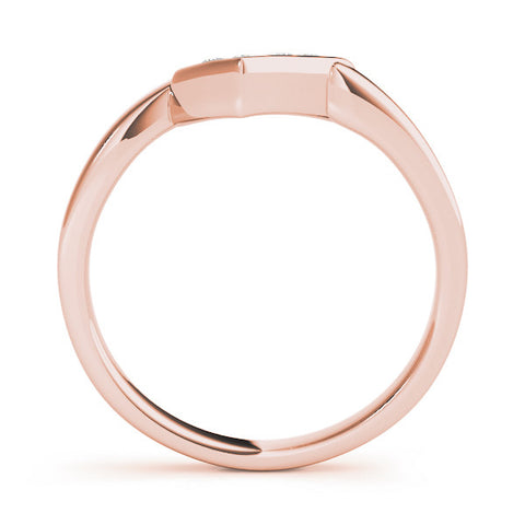 Rose gold Channel-Set Round Diamond Twist Band 1