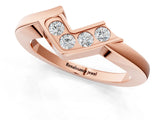 Rose gold Channel-Set Round Diamond Twist Band_5
