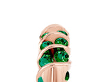 Rose gold Channel Set Round Emerald Multi-Row Band_11