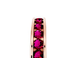 Rose gold Channel Set Round Garnet Eternity Band_11