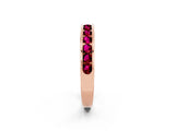 Rose gold Channel Set Round Garnet Eternity Band_8