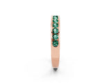 Rose gold Channel Set Round Green Sapphire Eternity Band_8
