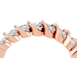 Rose gold Channel Set Round Moissanite Multi-Row Band_10