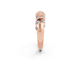 Rose gold Channel Set Round Moissanite Multi-Row Band_8