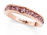 Rose gold Channel Set Round Morganite Eternity Band_7