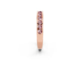 Rose gold Channel Set Round Morganite Eternity Band_8