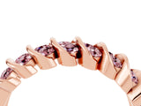 Rose gold Channel Set Round Morganite Multi-Row Band_10