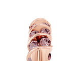 Rose gold Channel Set Round Morganite Multi-Row Band_11