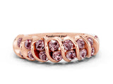 Rose gold Channel Set Round Morganite Multi-Row Band_6