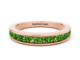 Rose gold Channel Set Round Peridot Eternity Band_6
