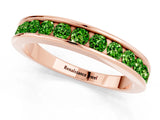 Rose gold Channel Set Round Peridot Eternity Band_7