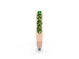 Rose gold Channel Set Round Peridot Eternity Band_8