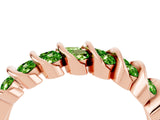 Rose gold Channel Set Round Peridot Multi-Row Band_10