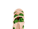 Rose gold Channel Set Round Peridot Multi-Row Band_11