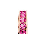 Rose gold Channel Set Round Pink Sapphire Eternity Band_23