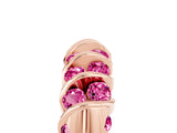 Rose gold Channel Set Round Pink Sapphire Multi-Row Band_11