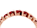 Rose gold Channel Set Round Ruby Anniversary Band with Vertical Prongs_10
