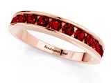 Rose gold Channel Set Round Ruby Eternity Band_10