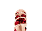 Rose gold Channel Set Round Ruby Multi-Row Band_11