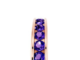 Rose gold Channel Set Round Tanzanite Eternity Band_11