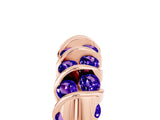 Rose gold Channel Set Round Tanzanite Multi-Row Band_11