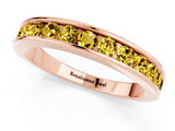 Rose gold Channel Set Round Yellow Sapphire Eternity Band_19