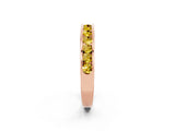 Rose gold Channel Set Round Yellow Sapphire Eternity Band_20