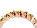 Rose gold Channel Set Round Yellow Sapphire Multi-Row Band_10