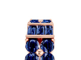 Rose gold Channel Set Round and Baguette Blue Sapphire Anniversary Band with Prong Setting_23