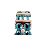 Rose gold Channel Set Round and Baguette Blue Topaz Anniversary Band with Prong Setting_23